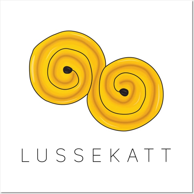 Swedish Lussekatt Lucia Saffron Bun Wall Art by 66LatitudeNorth